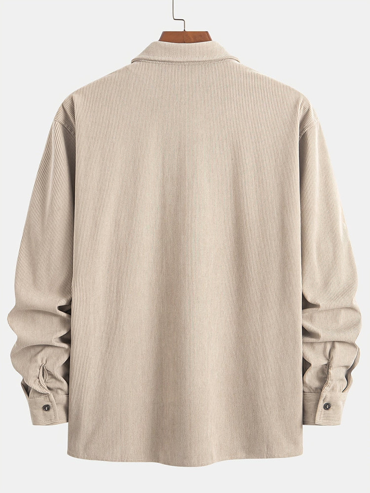 Elias – Ribbed Shacket Jacket | Men's Shirt Jacket for Everyday Layering & Fall Wear