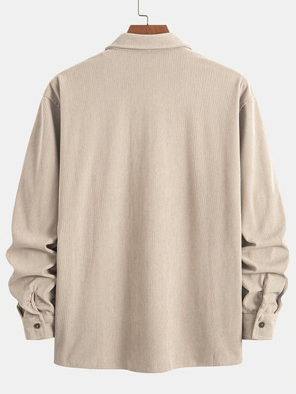 Elias – Ribbed Shacket Jacket | Men's Shirt Jacket for Everyday Layering & Fall Wear