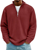 Maverick – Half-Zip Knit Sweater | Men's Casual Pullover For Everyday Comfort Neriona Red