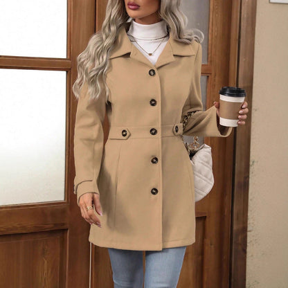 Camille – Belted Trench Coat | Tailored Double-Breasted Jacket For Timeless Elegance Neriona