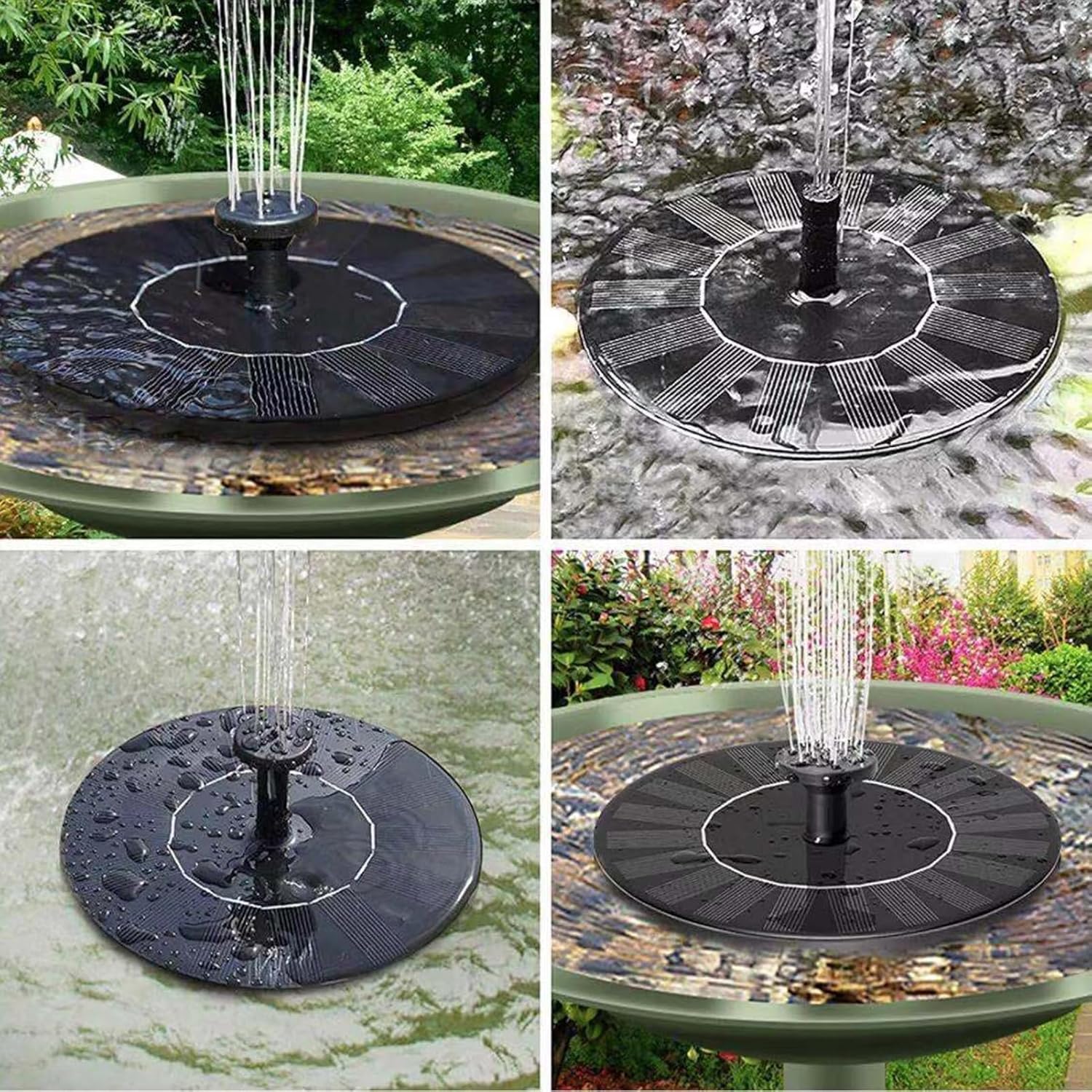 Solar Fountain Pump – Floating Water Fountain for Pond & Pool | Outdoor Solar Water Feature with Spray Nozzles Neriona