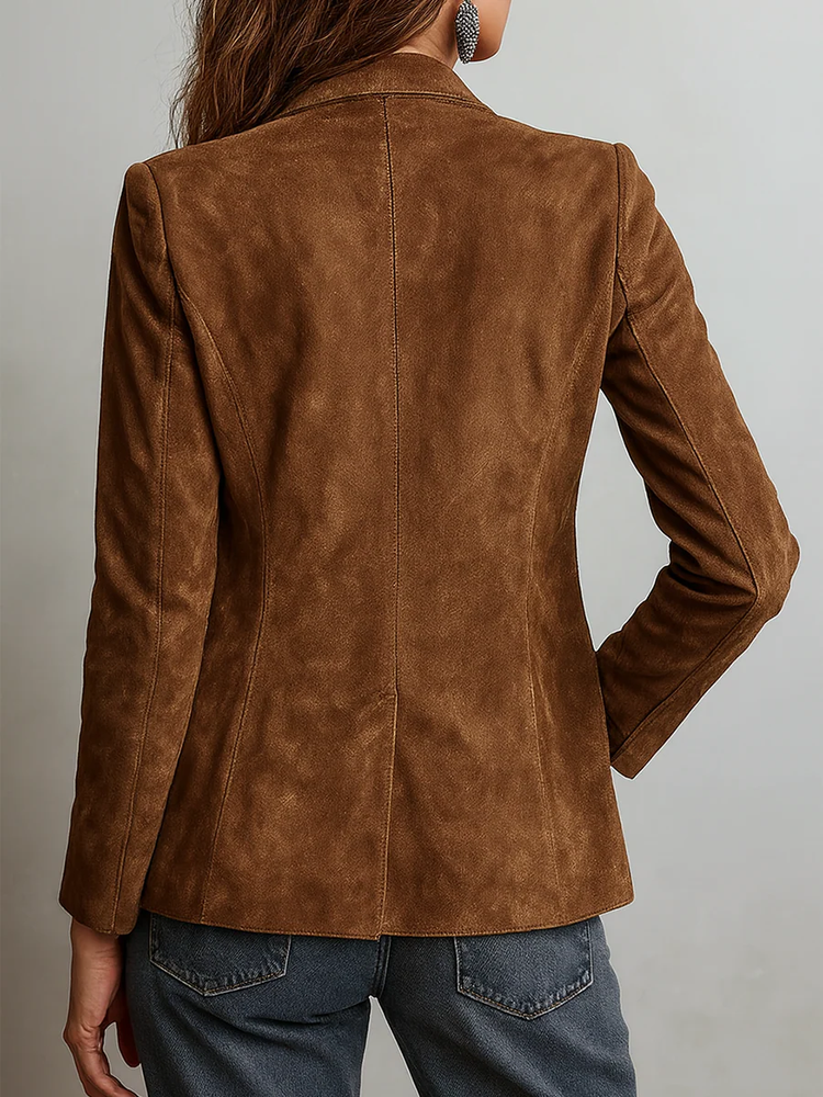 Jana – Suede Blazer | Button-Up Jacket For Timeless Everyday Elegance Women > Jacket Neriona