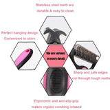 Professional Pet Grooming Brush | Deshedding Tool For Dogs & Cats With Thick Coats