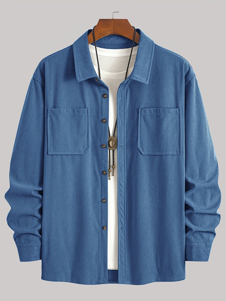Elias – Ribbed Shacket Jacket | Men's Shirt Jacket for Everyday Layering & Fall Wear