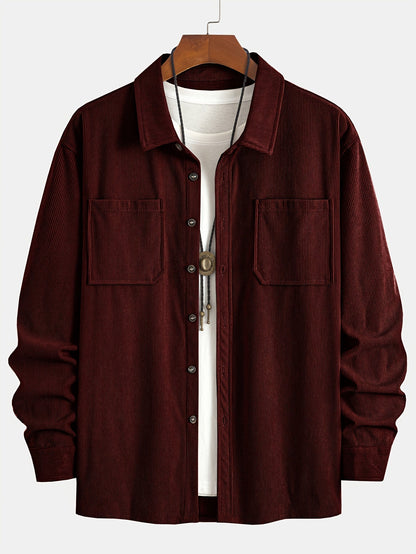 Elias – Ribbed Shacket Jacket | Men's Shirt Jacket for Everyday Layering & Fall Wear
