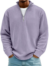 Maverick – Half-Zip Knit Sweater | Men's Casual Pullover For Everyday Comfort Neriona Purple