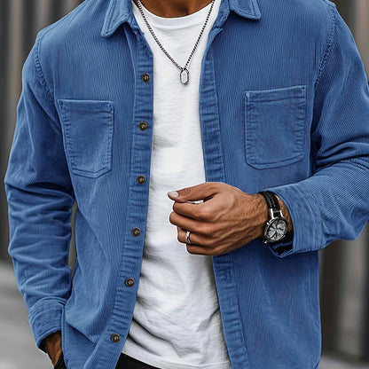 Elias – Ribbed Shacket Jacket | Men's Shirt Jacket for Everyday Layering & Fall Wear