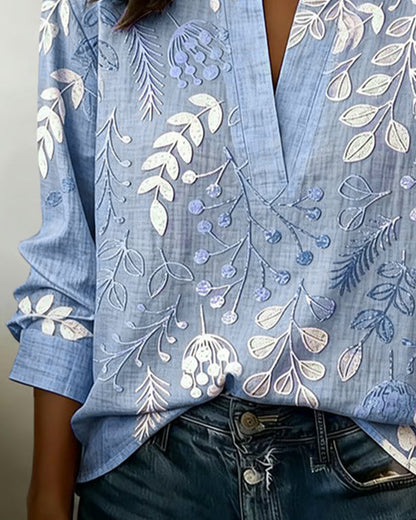 Lillian – Floral V-Neck Blouse | Lightweight Dressy Top For Everyday Elegance Blouses & Shirts Neriona