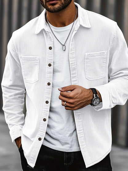 Elias – Ribbed Shacket Jacket | Men's Shirt Jacket for Everyday Layering & Fall Wear