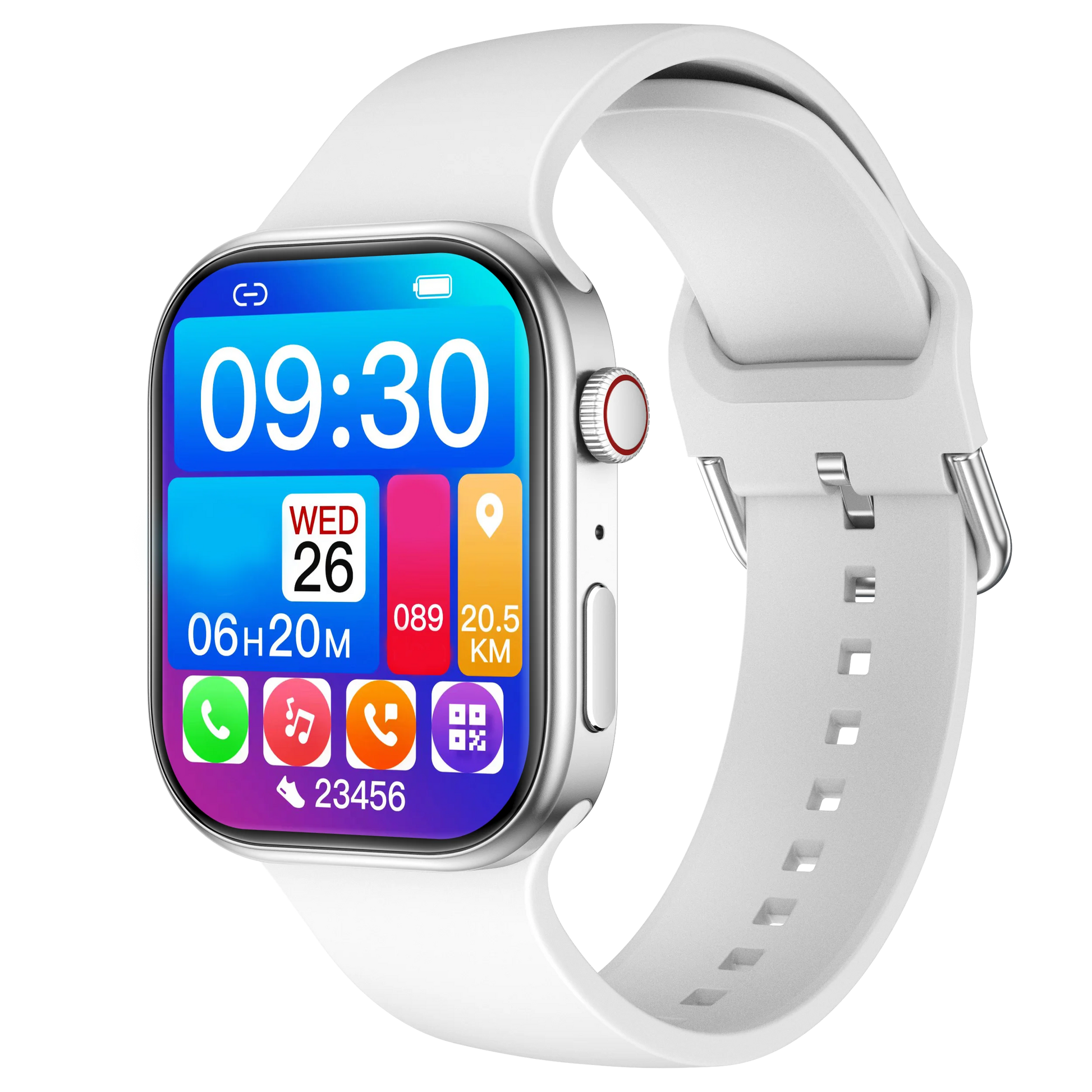 Veyra V2 Smartwatch for Health & Fitness Tracking | Bluetooth Calling Watch with Sleep Monitor Neriona White