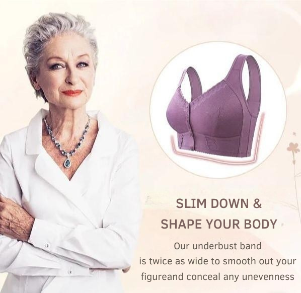 BellaEase – Front Closure Lifting Bra | Wireless Cotton Comfort Bra For Everyday Support Neriona Lilac 46 Bra