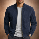 Jason – Suede Bomber Jacket | Lightweight Smart Casual Jacket For Everyday Wear Neriona Dark Blue