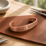 Patricia's Creed Copper Bracelet | Engraved Word Cuff