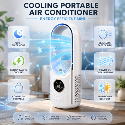 ArcticFlow™ Personal Air Cooler – Portable Air Conditioner | Modern Comfort for Bedrooms, Desks & Apartments