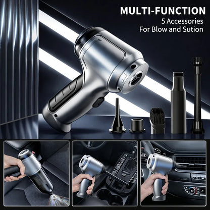 Cordless Car Vacuum – Strong Suction & Air Blower | Portable Handheld Cleaner For Car, Home And Tight Spaces With USB Charging Neriona