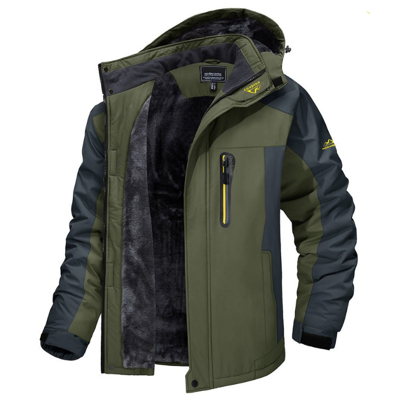 EverPeak – Insulated Winter Jacket | Fleece-Lined Hooded Coat For Cold Weather Men's Jackets Neriona Green