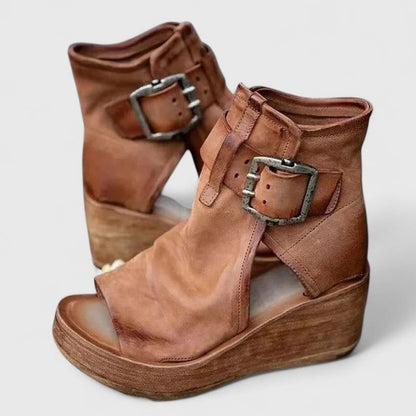 Marissa – Supportive Walking Boots | Women's Comfortable Ankle Boots With Non-Slip Sole Neriona Brown