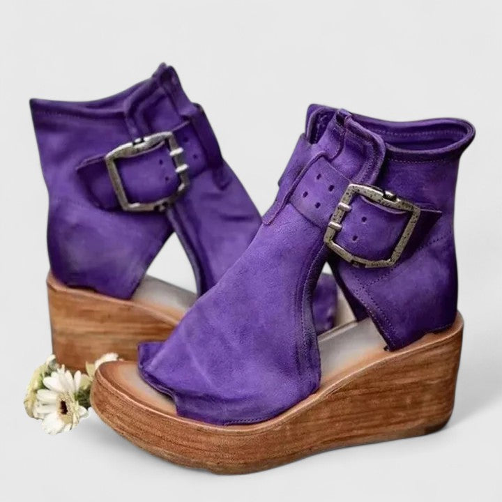 Marissa – Supportive Walking Boots | Women's Comfortable Ankle Boots With Non-Slip Sole Neriona Purple