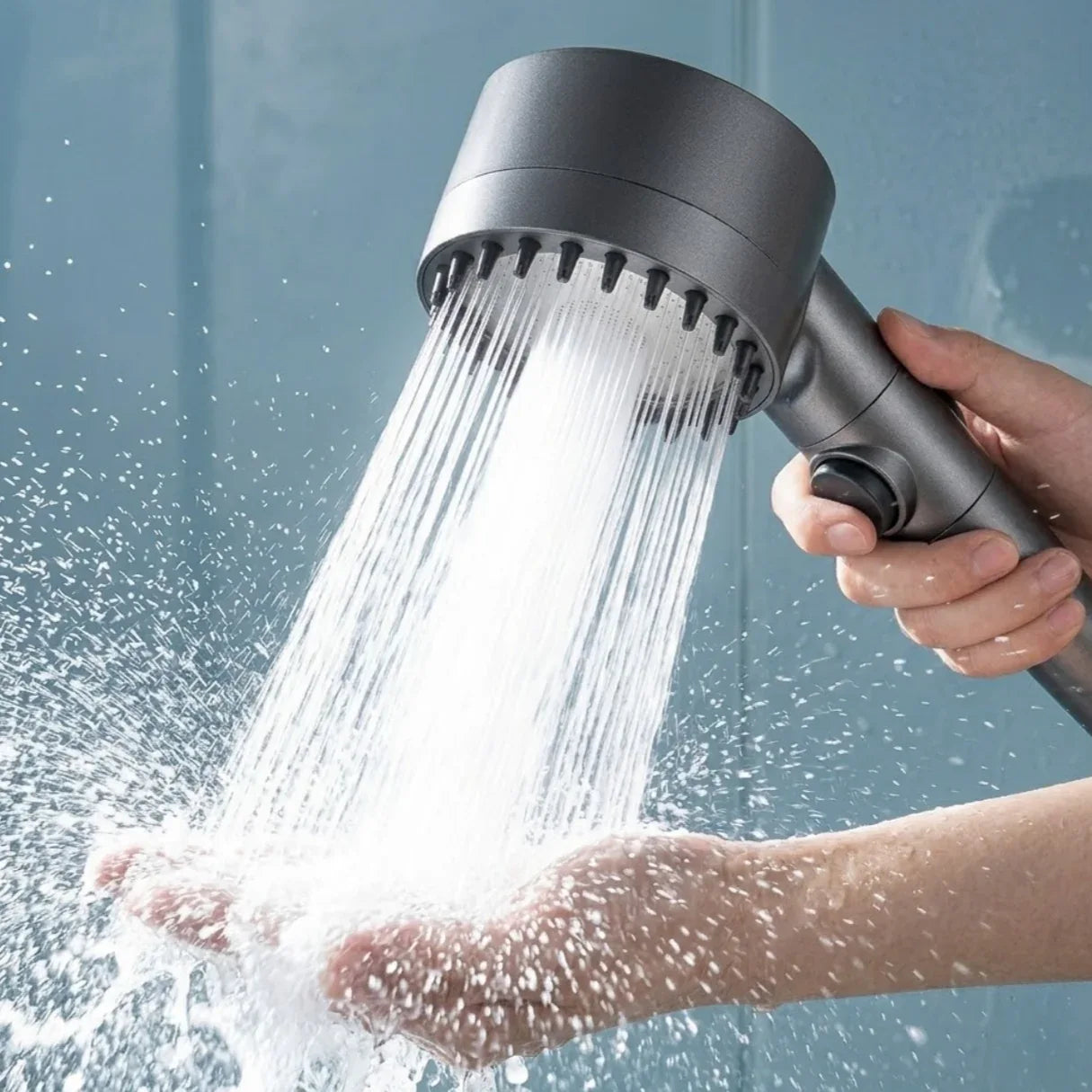 Filtered Shower Head – High Pressure & Multi Spray | Handheld Shower With Chlorine Filter For Softer Water And Easy Install Neriona Gray Shower Head