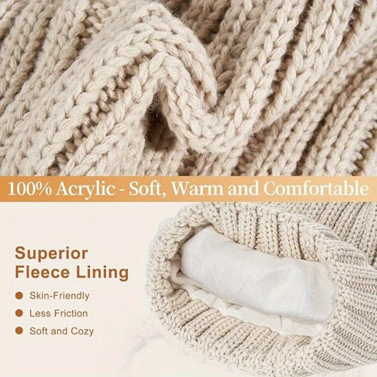 Nolan – Winter Hat Scarf Gloves Set | 3-Piece Knit Set With Touchscreen Gloves Neriona