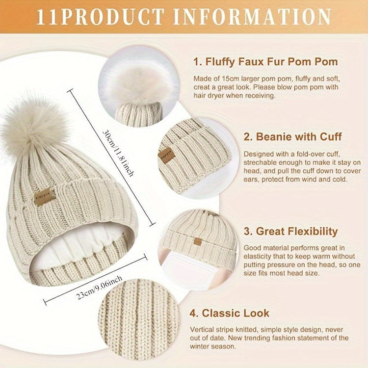 Nolan – Winter Hat Scarf Gloves Set | 3-Piece Knit Set With Touchscreen Gloves Neriona