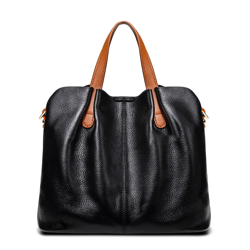 Isadora – Genuine Leather Handbag | Women's Cowhide Tote Bag Handbags Neriona Black