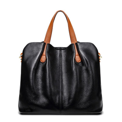 Isadora – Genuine Leather Handbag | Women's Cowhide Tote Bag Handbags Neriona Black