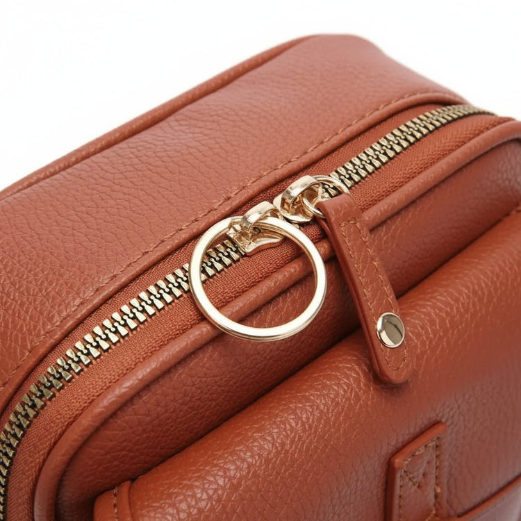 Dorian – Leather Crossbody Bag | Men's Compact Shoulder Bag With Multiple Zipper Pockets Crossbody Bag Neriona