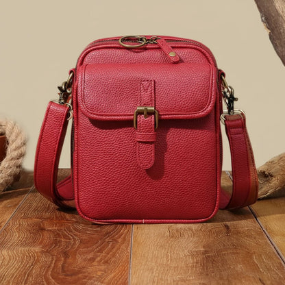 Dorian – Leather Crossbody Bag | Men's Compact Shoulder Bag With Multiple Zipper Pockets Crossbody Bag Neriona
