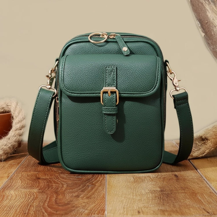 Dorian – Leather Crossbody Bag | Men's Compact Shoulder Bag With Multiple Zipper Pockets Crossbody Bag Neriona