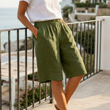 Elea - Comfort Summer Shorts Neriona Army Green