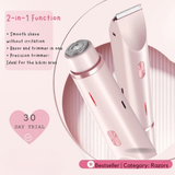 SilkTouch 2-in-1 Intimate Electric Bikini Trimmer | Cordless Wet & Dry Shaver For Women