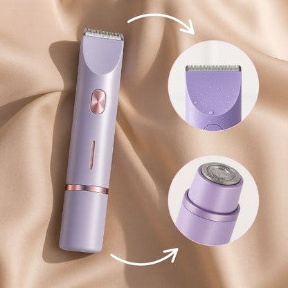 SilkTouch 2-in-1 Intimate Electric Bikini Trimmer | Cordless Wet & Dry Shaver For Women