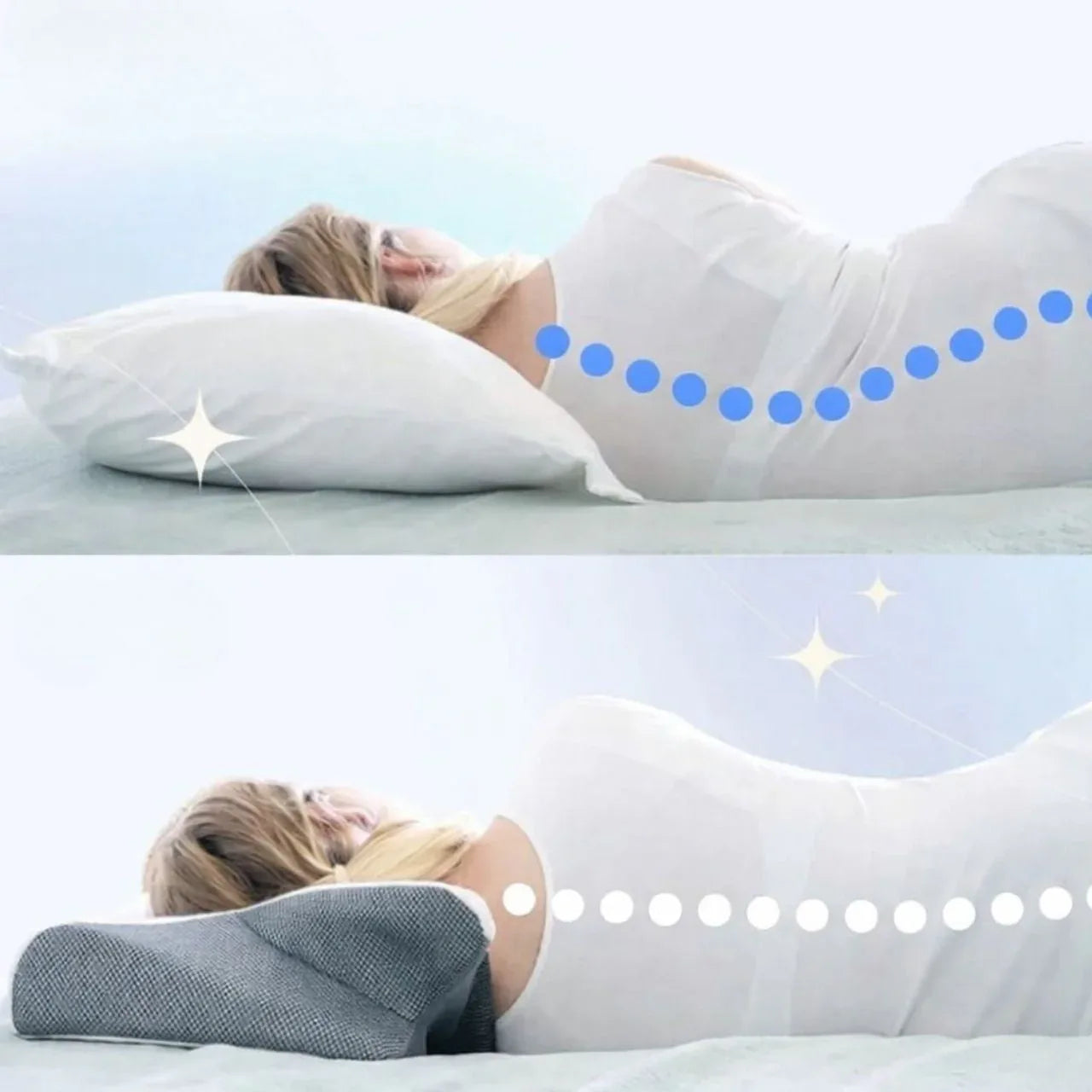 CloudRest – Cervical Memory Foam Pillow | Ergonomic Contour Pillow for Side Sleepers Neriona