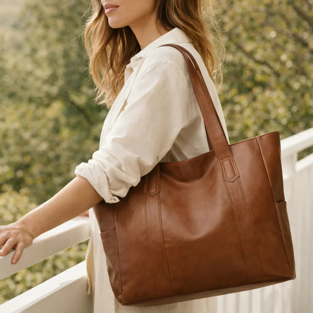 Leather Shoulder Bag – Vintage Design With Spacious Interior | Everyday Bag With Timeless Style For Casual And Refined Outfits Neriona