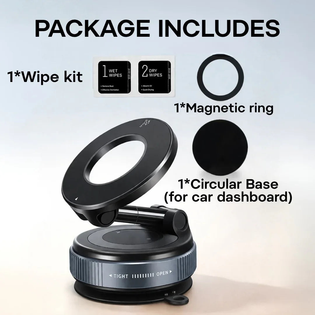 MagSafe Car Phone Mount - Vacuum Suction Holder for Dashboard & Windshield Neriona