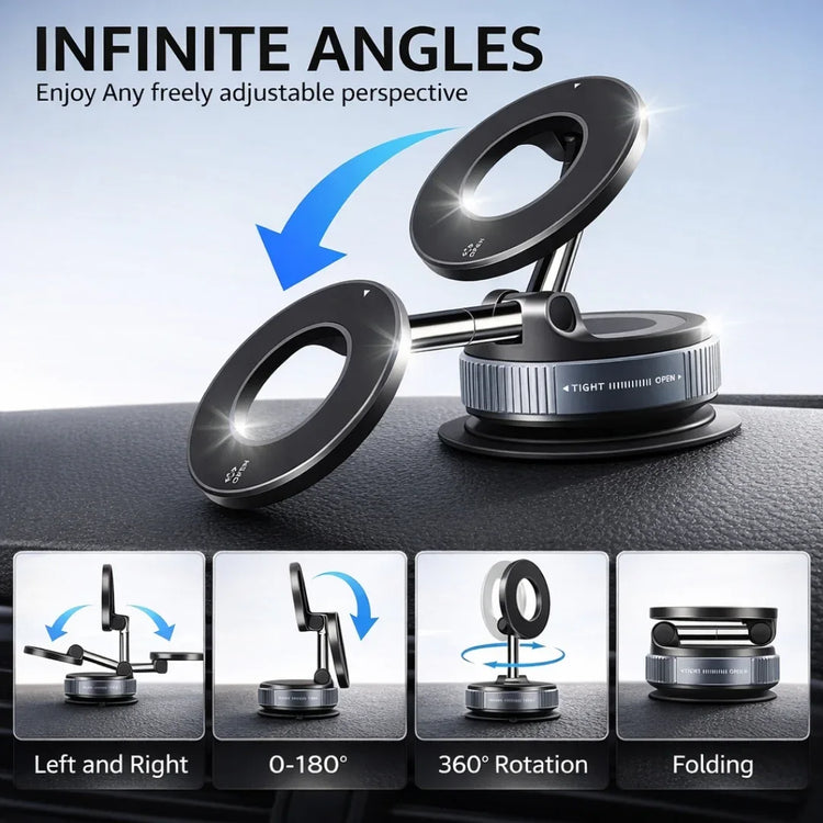 MagSafe Car Phone Mount - Vacuum Suction Holder for Dashboard & Windshield Neriona