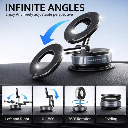 MagSafe Car Phone Mount - Vacuum Suction Holder for Dashboard & Windshield Neriona
