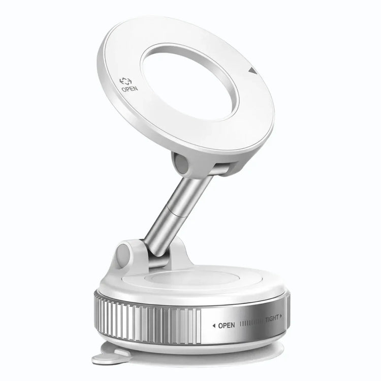 MagSafe Car Phone Mount - Vacuum Suction Holder for Dashboard & Windshield Neriona White