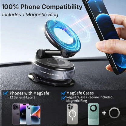 MagSafe Car Phone Mount - Vacuum Suction Holder for Dashboard & Windshield Neriona