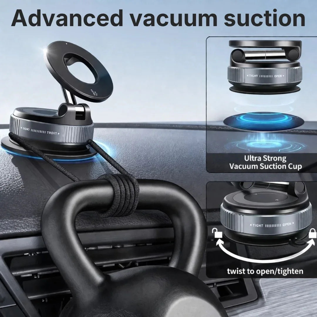 MagSafe Car Phone Mount - Vacuum Suction Holder for Dashboard & Windshield Neriona