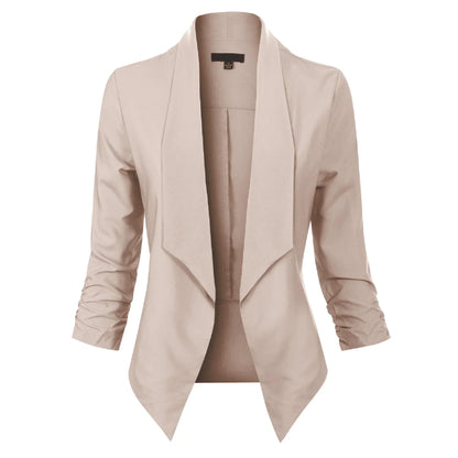 Vivienne | Open-Front Draped Blazer