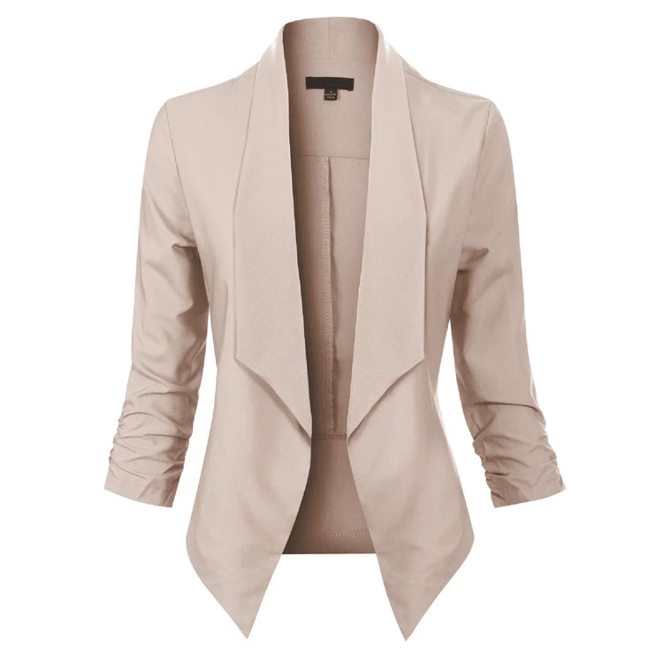 Vivienne | Open-Front Draped Blazer