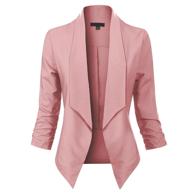 Vivienne | Open-Front Draped Blazer