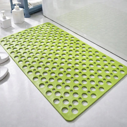Non Slip Bath Mat – Strong Grip With Suction Base | Shower Mat With Drain Design For Stable And Safer Use In Bathroom Neriona Green
