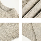 Frederick – Brushed Cable Knit Sweater | Oversized Crewneck Fit