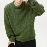 Frederick – Brushed Cable Knit Sweater | Oversized Crewneck Fit