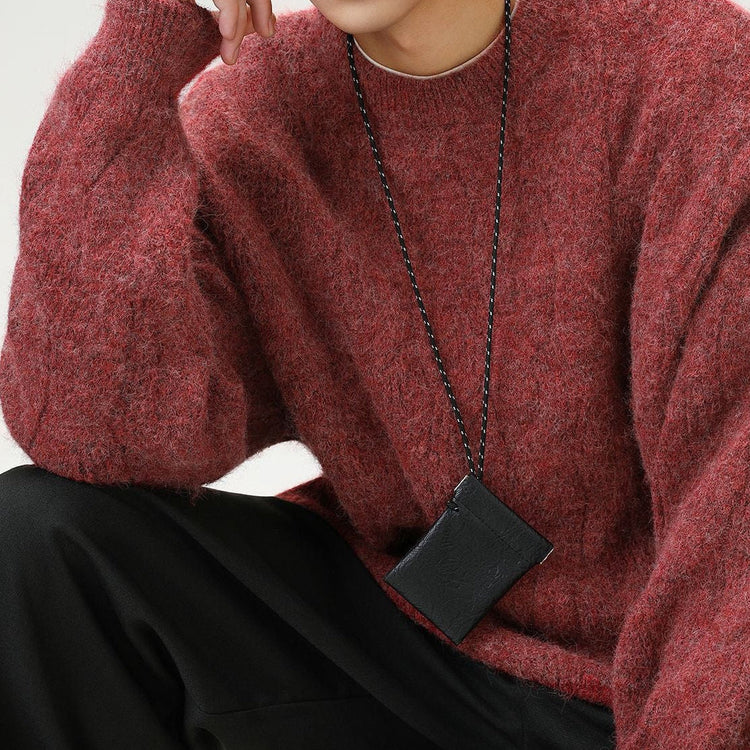Frederick – Brushed Cable Knit Sweater | Oversized Crewneck Fit