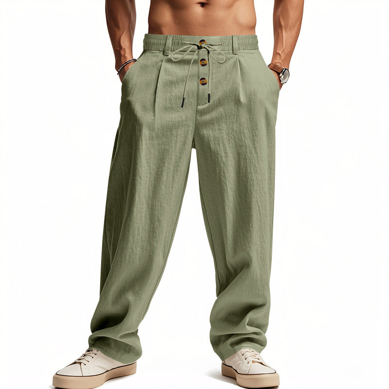 Mason – Men's Linen Drawstring Pants | Breathable Casual Trousers For Summer Comfort Neriona