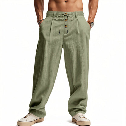 Mason – Men's Linen Drawstring Pants | Breathable Casual Trousers For Summer Comfort Neriona
